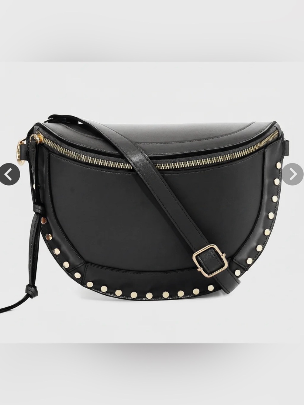 Black Studded Crossbody Bag - Dear Nikola